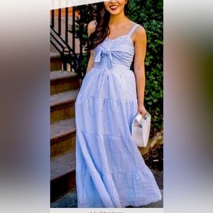 English Factory Striped Maxi Dress